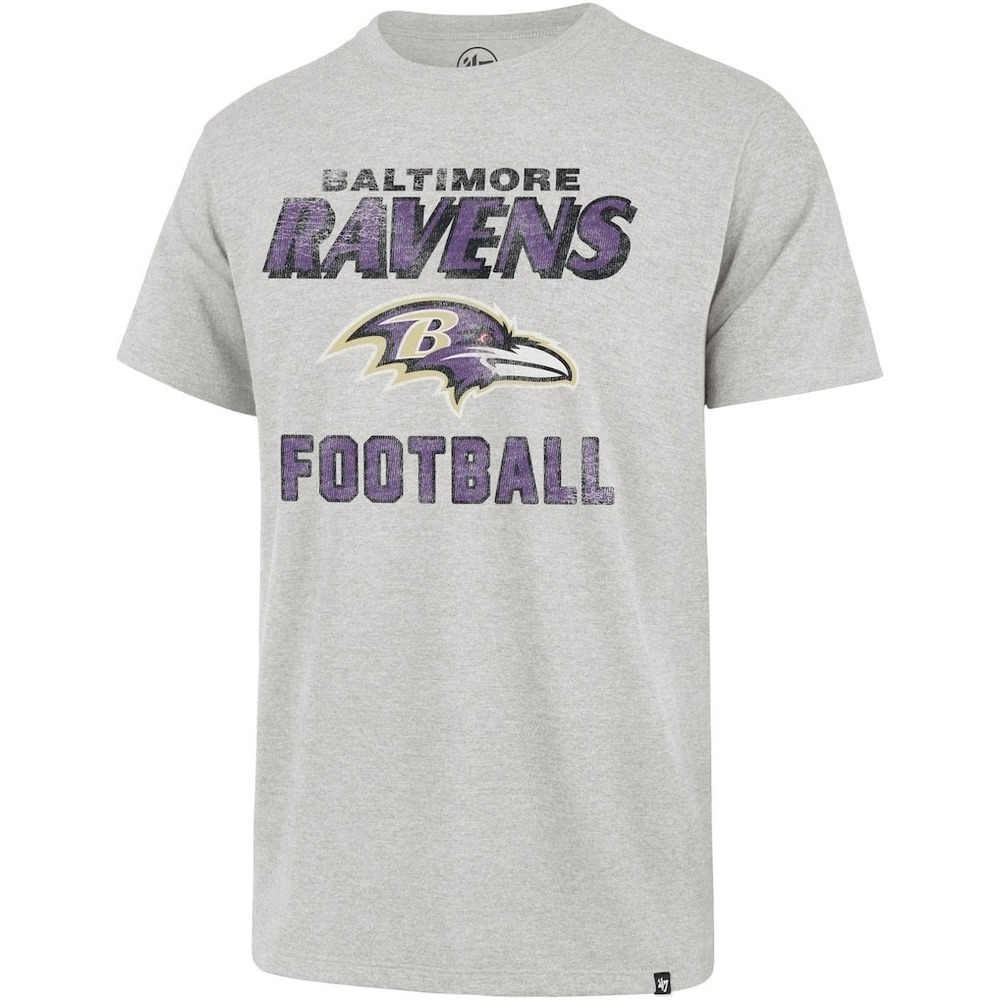 47 Baltimore Ravens Football Graphic TShirt Men's Gray Short‎ Sleeve Size XL NWT